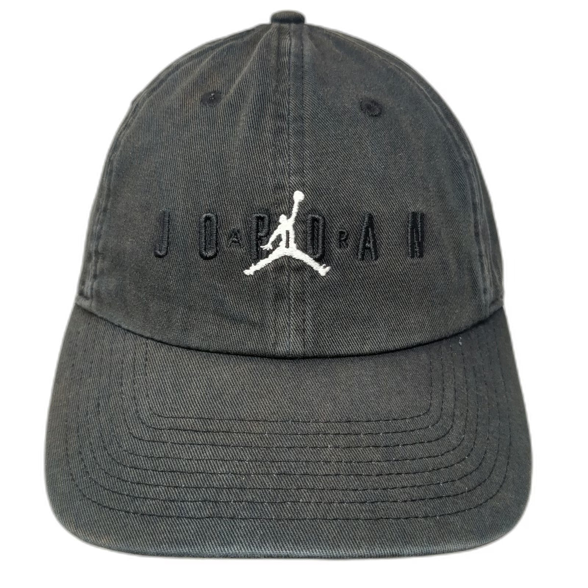 Jordan Brand Baseball Cap Black One Size Jumpman Logo Slideback Cotton Twill Hat