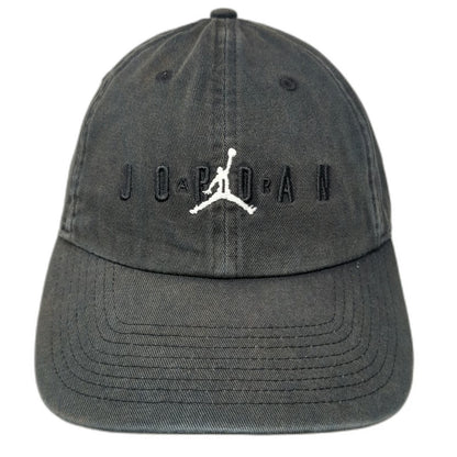 Jordan Brand Baseball Cap Black One Size Jumpman Logo Slideback Cotton Twill Hat