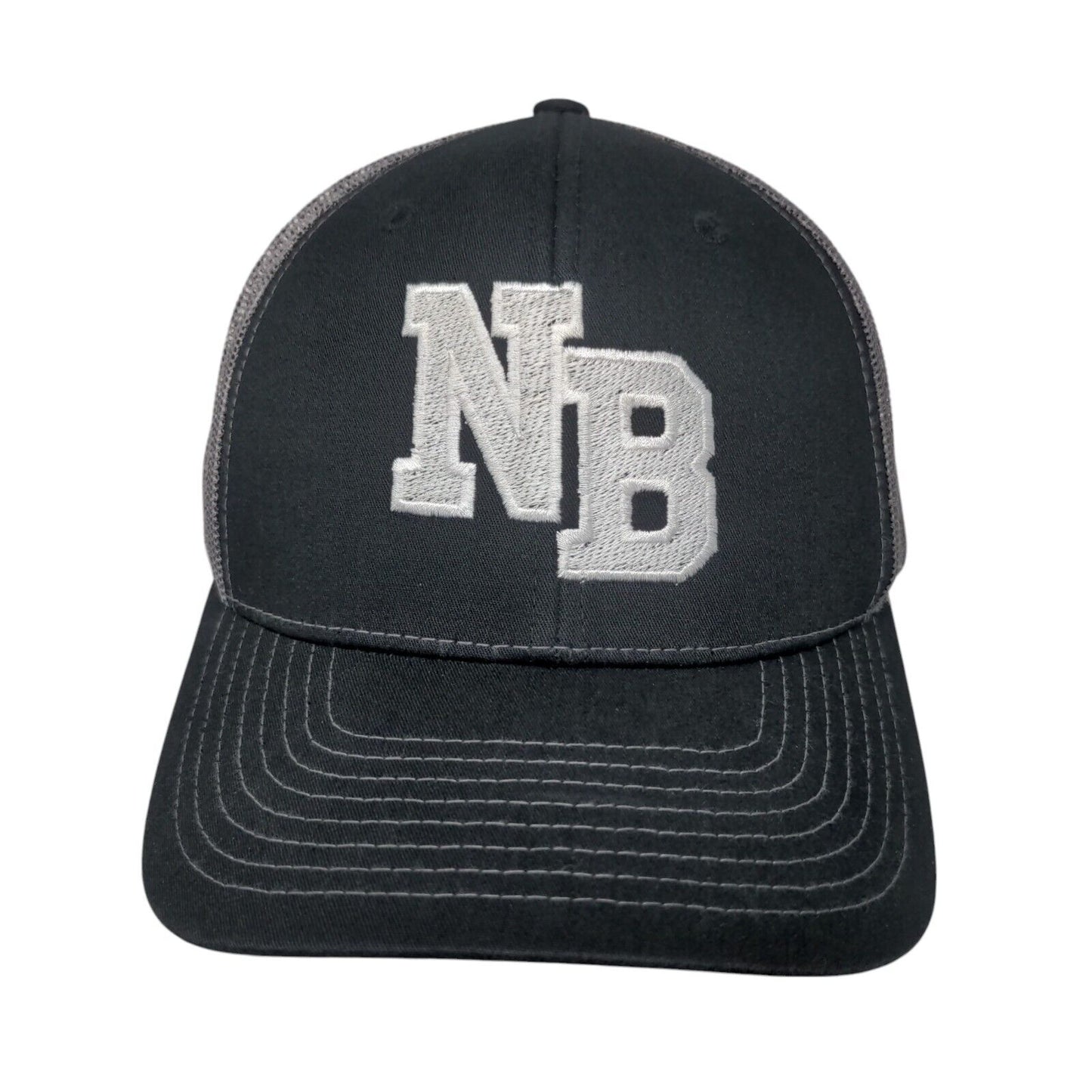 NB Snapback Mesh Back Trucker Hat Black Small Colorblock Richardson