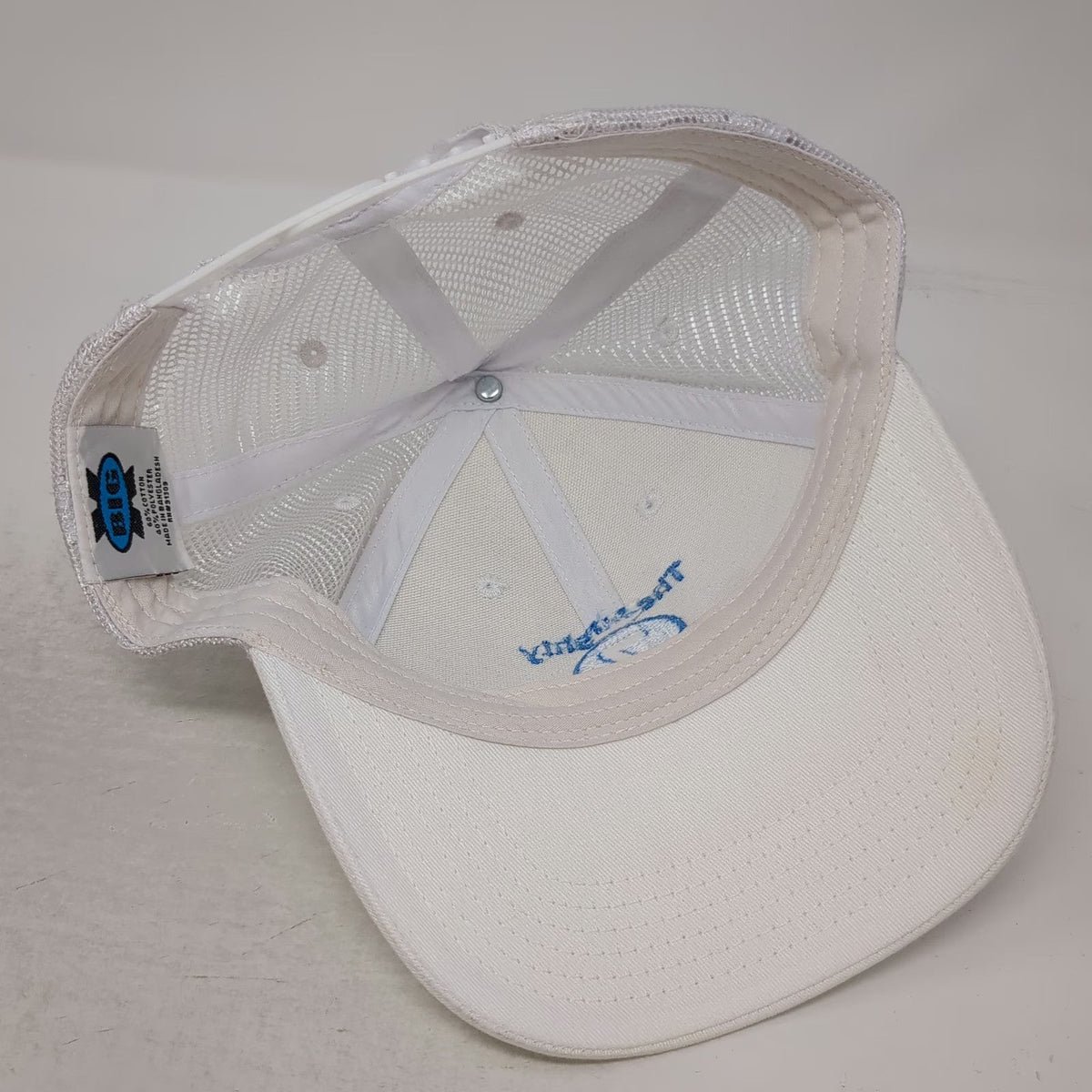 Big Trucker Hat White One Size The Mighty 7 Few Embroidered Snapback Mesh back