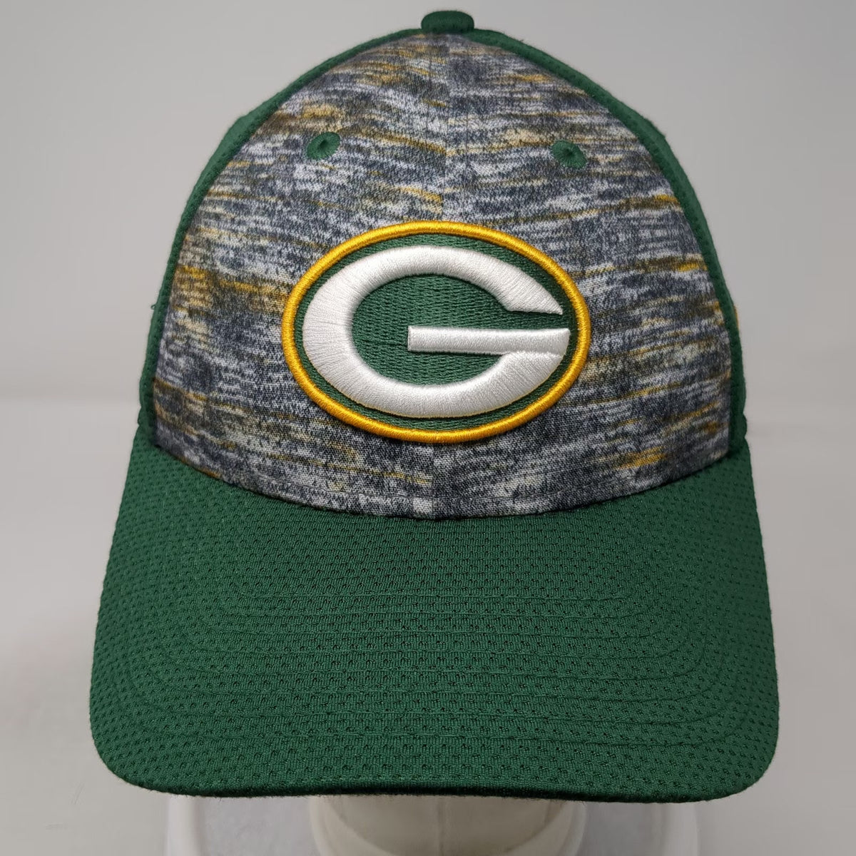 New Era Green Bay Packers NFL Green Gray One Size Cap Hat 9FORTY Strapback Logo
