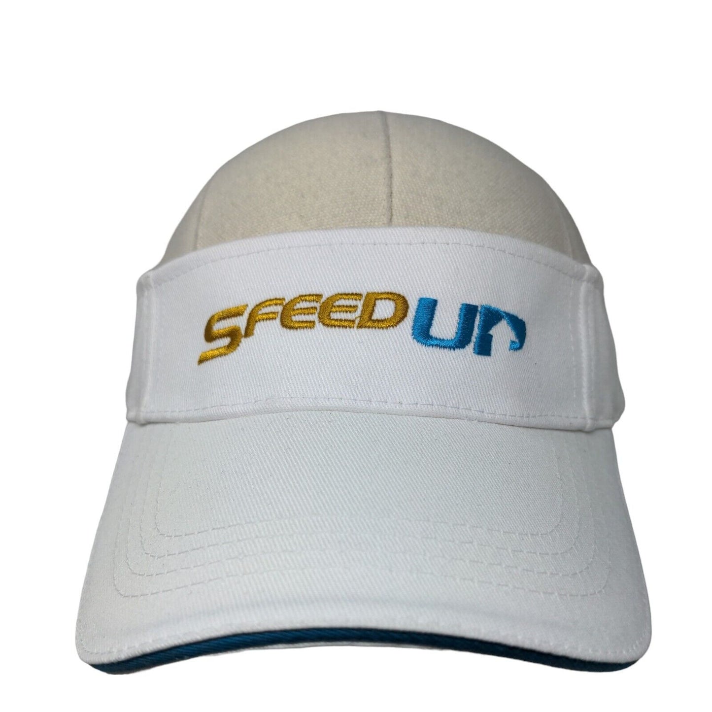 SeedUp Men's Strapback Sun Visor Hat Cap White Adjustable Embroidered Logo