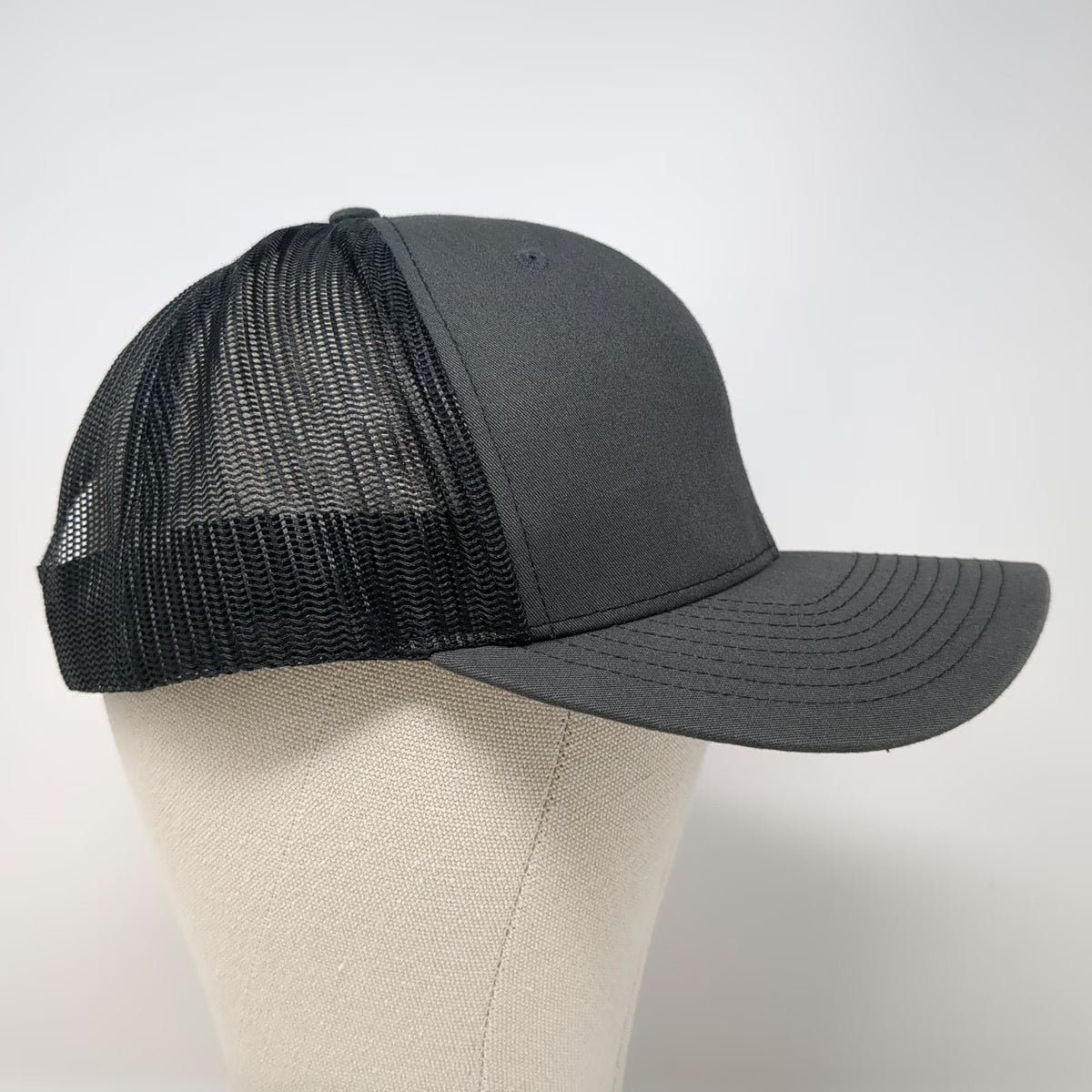 Richardson Trucker Hat Gray One Size Archuleta Builders Patch Mesh Snapback