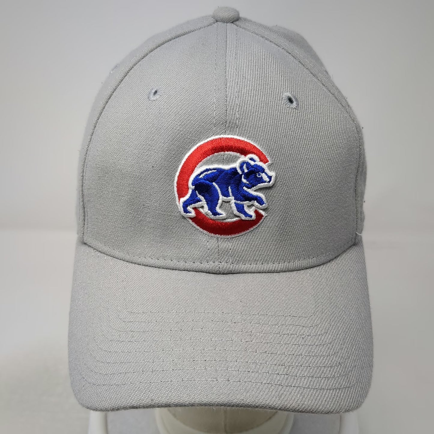 New Era Chicago Cubs MLB Baseball Cap Gray M 39THIRTY Stretch Fit Curved Brim