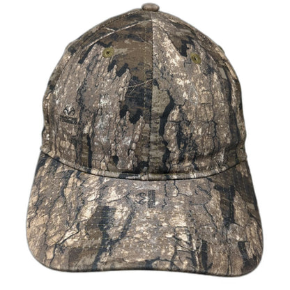 Realtree Timber Camouflage Baseball Cap Brown M Embroidered Logo Outdoor Hat