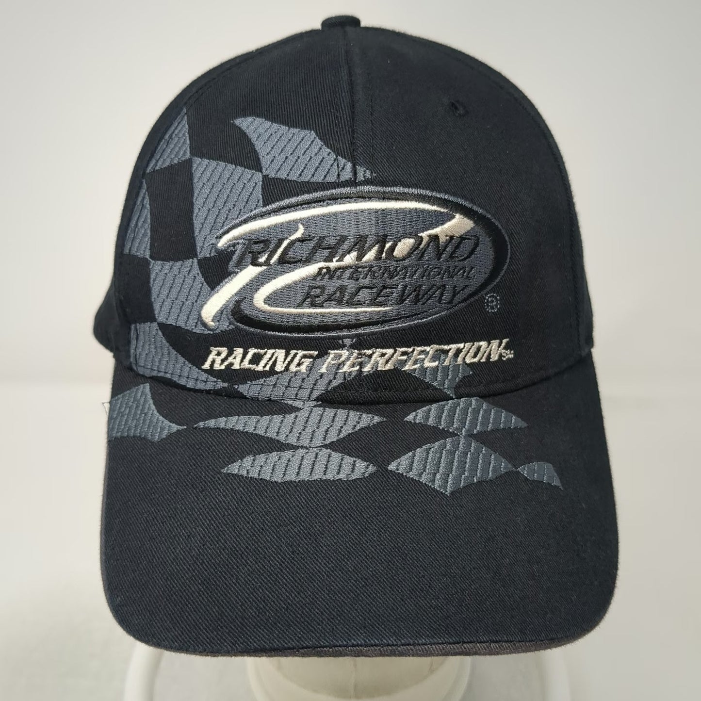 Richmond International Raceway Black Baseball Cap One Size Checkered Racing Hat