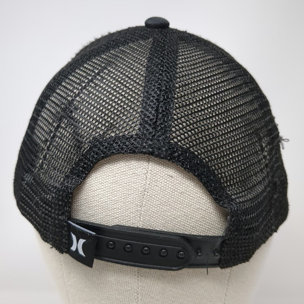 Hurley Trucker Hat Black One Size Pink Logo Mesh Back Snapback Adjustable Cap