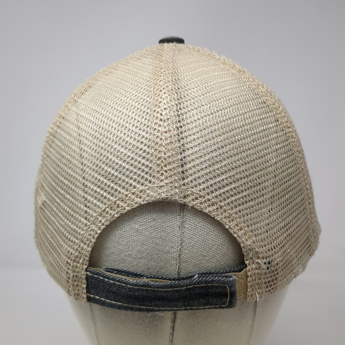 Katydid Gray Baseball Cap One Size Blessed Cross Distressed Mesh Back hat