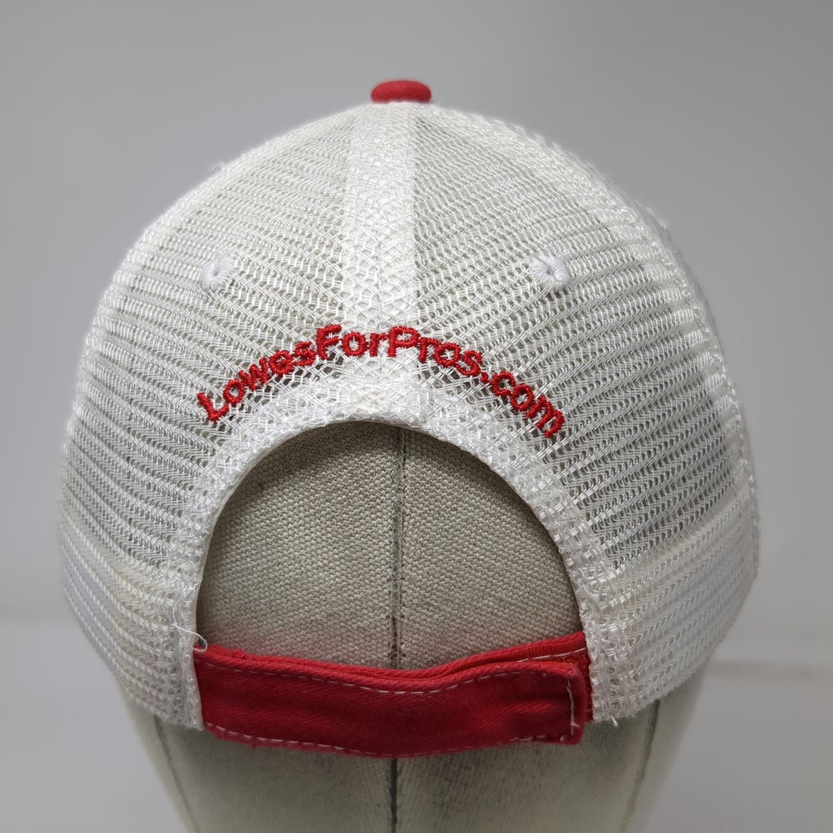 Lowe's ProServices Red One Size Baseball Cap Mesh Back Embroidered Hat Strapback