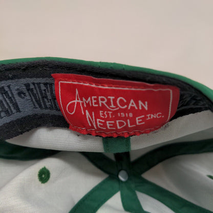 American Needle Strapback Hat Green Embroidered A Logo Adjustable