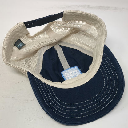 District Trucker Hat Blue One Size Mesh Back Snapback Pig Patch Stitching
