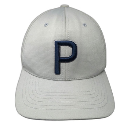 Puma Snapback Hat Gray One Size 110 Flexfit Embroidered P Tour Exclusive Golf