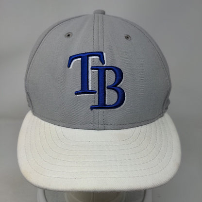 Tampa Bay Rays Snapback Hat Gray New Era 9Fifty Embroidered Logo MLB