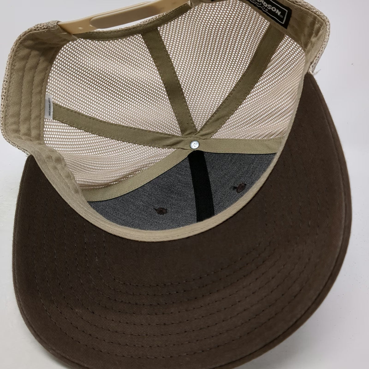 Richardson Trucker Hat Brown One Size Brundage Mountain Resort Patch Snapback