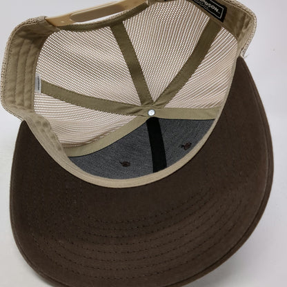 Richardson Trucker Hat Brown One Size Brundage Mountain Resort Patch Snapback