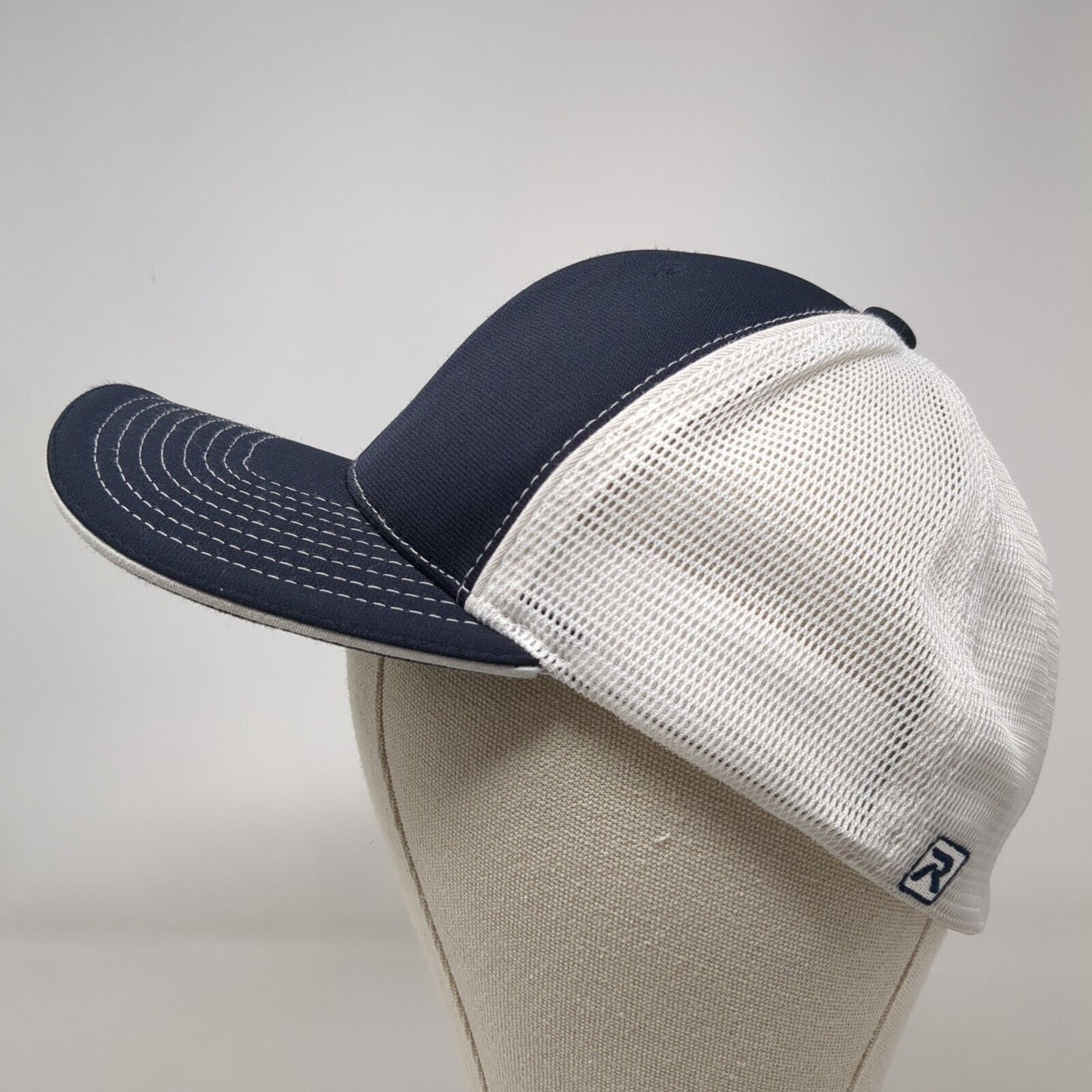 FNT Idaho Fitted Mesh Back Trucker Hat Blue S-M Embroidered Colorblock