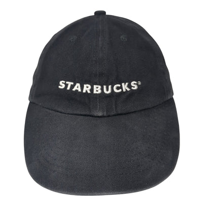 Starbucks Spell Out Strapback Hat Black One Size Adjustable Embroidered