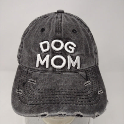 Dog Mom Slideback Hat Gray OSFA Adjustable Embroidered Vent Holes
