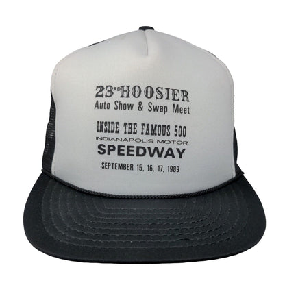 Indianapolis Motor Speedway Snapback Trucker Hat Black OSFA Mesh Back San Sun