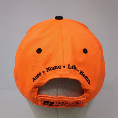 Farm Bureau Insurance Strapback Hat Orange One Size Adjustable 6 Panel