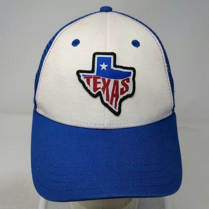 Tyler's Trucker Hat Blue One Size Texas State Patch Mesh Back Snapback White Red