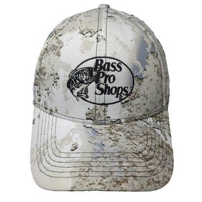 Bass Pro Shops Trucker Hat White Brown One Size Tundra Camo Bass Logo Snapback