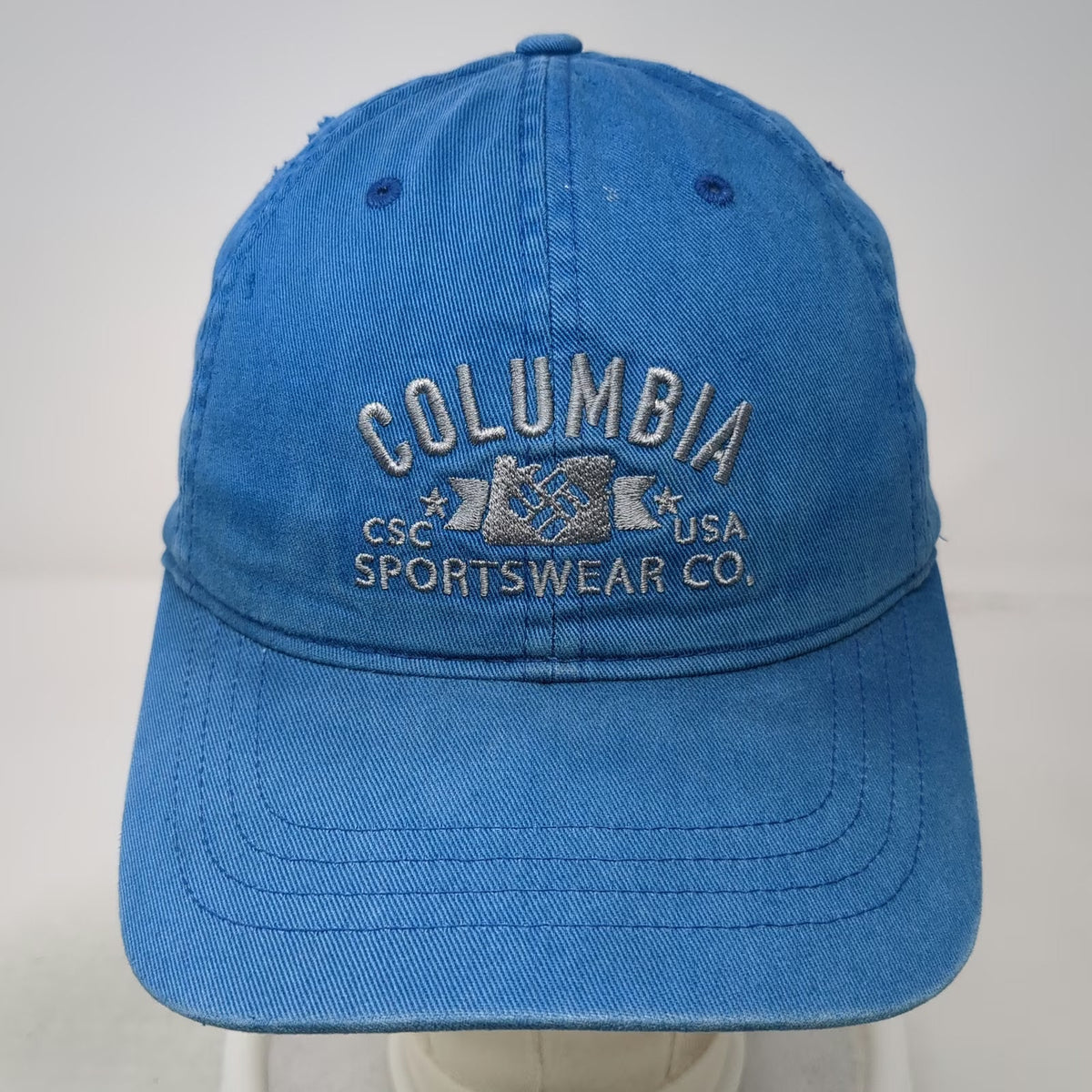 Columbia Baseball Cap Blue One Size Slideback Hat CSC USA Sportswear Cotton Logo