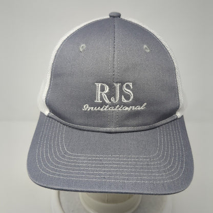 RJS Invitational Snapback Trucker Hat Gray One Size Mesh Back Colorblock