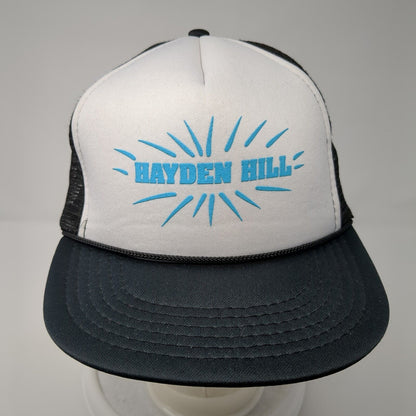 Hayden Hill Snapback Rope Trucker Hat Black One Size Mesh Back Colorblock