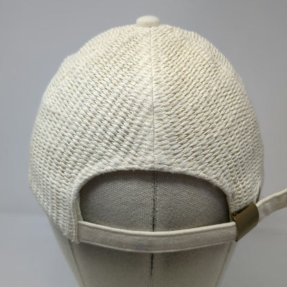 Sonoma Baseball Cap Beige One Size Woven Straw Texture Slideback Strap Hat