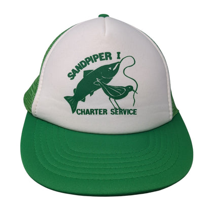 Sandpiper I Charter Service Snapback Trucker Hat Green Large Colorblock