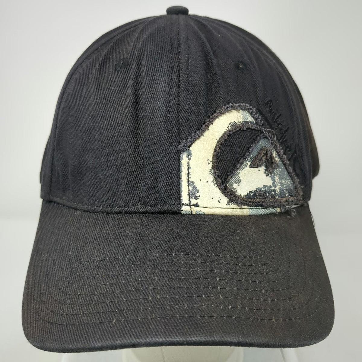 Quiksilver Baseball Cap Black One Size Fitted Embroidered Logo Underbrim Hat