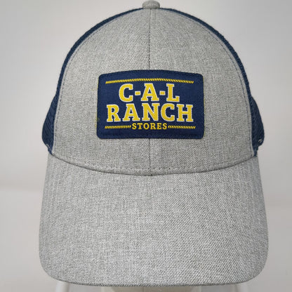 C-A-L Ranch Stores Trucker Hat Gray One Size Mesh Snapback Patch Adjustable Farm