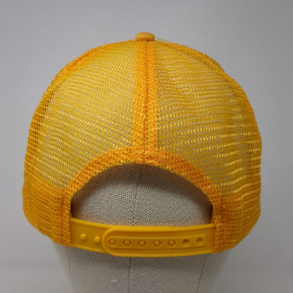 Minneapolis-Moline Snapback Rope Trucker Hat Yellow One Size Mesh Back