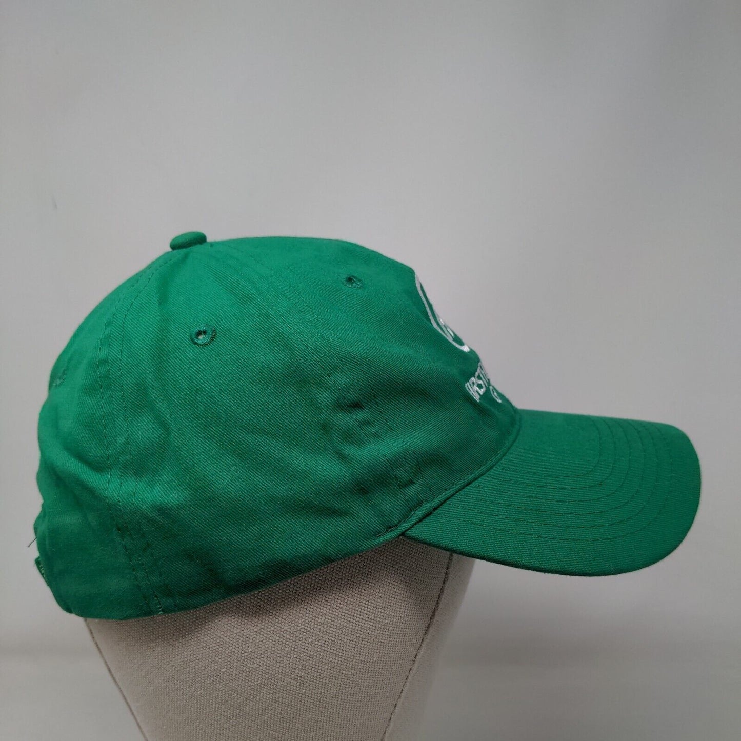 First Financial Group Strapback Hat Green One Size Embroidered Apollo