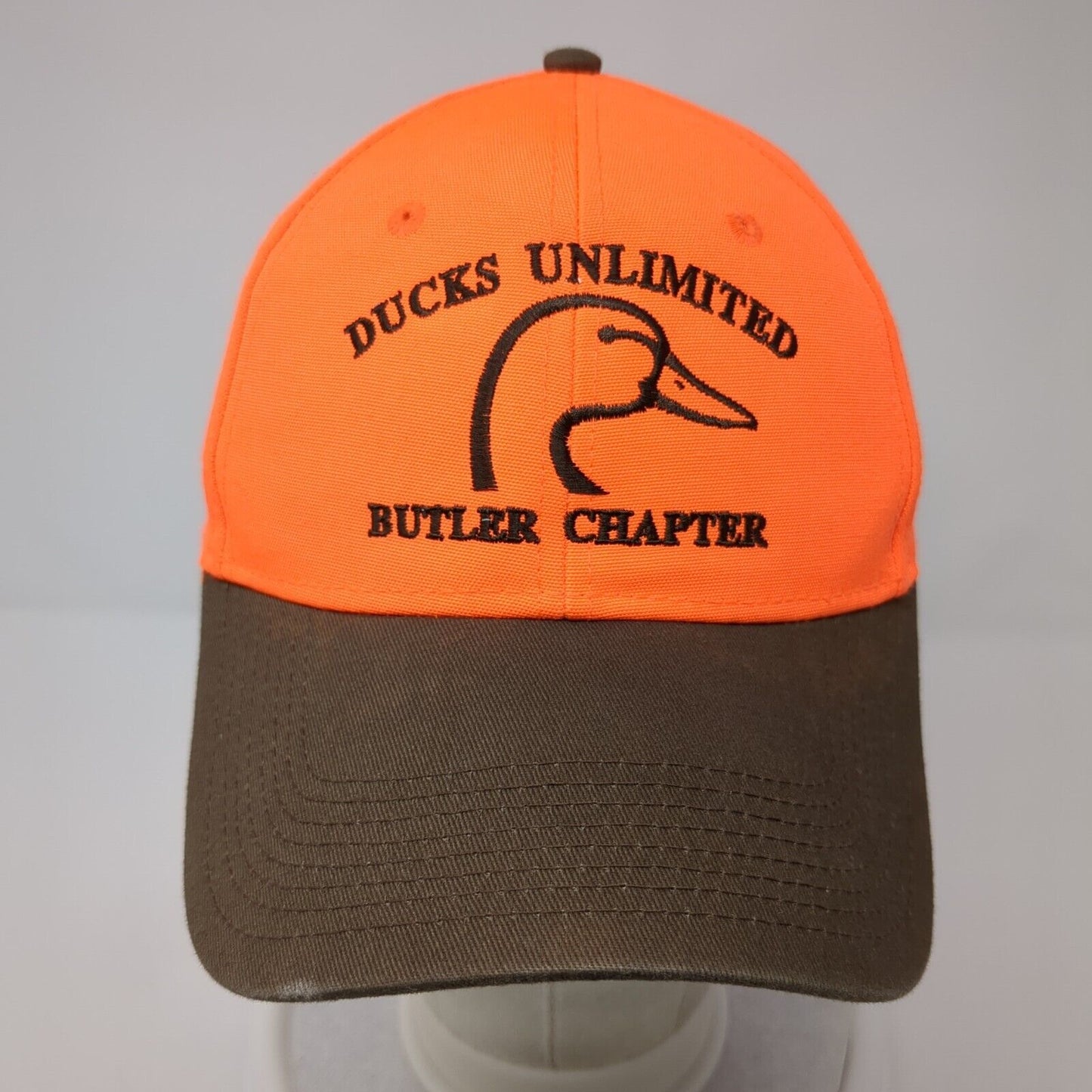 Ducks Unlimited Butler Chapter Strapback Hat Orange OS Adjustable Cap America
