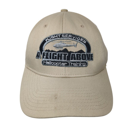 Flight Services A Flight Above Helicopter Training Fitted Hat Tan S/M Flexfit