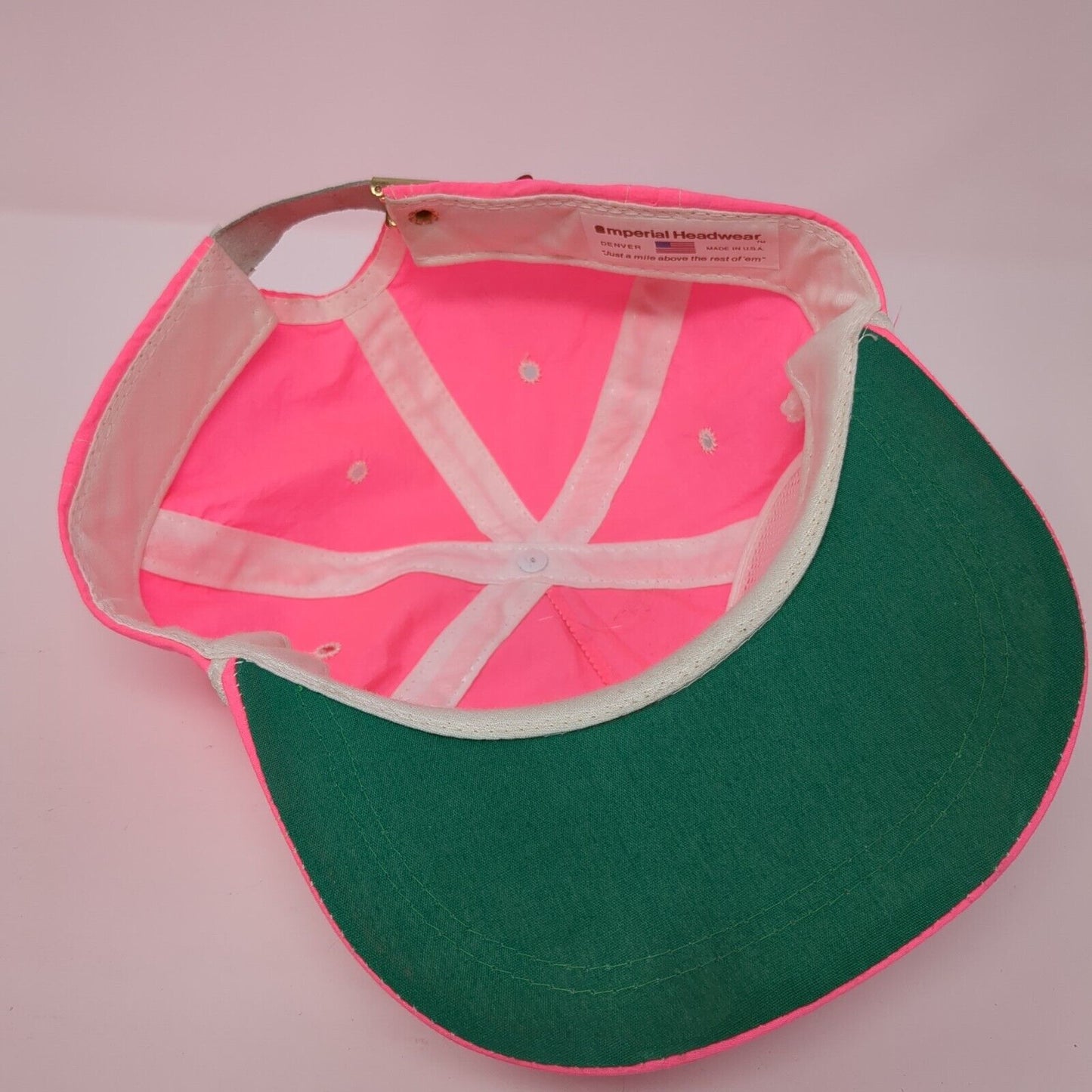 MU Sports Slideback Hat Pink One Size Adjustable Embroidered Rope Imperial