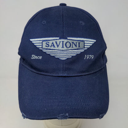 Savioni Men's Slideback Hat Blue Embroidered Logo Adjustable New Hope PA