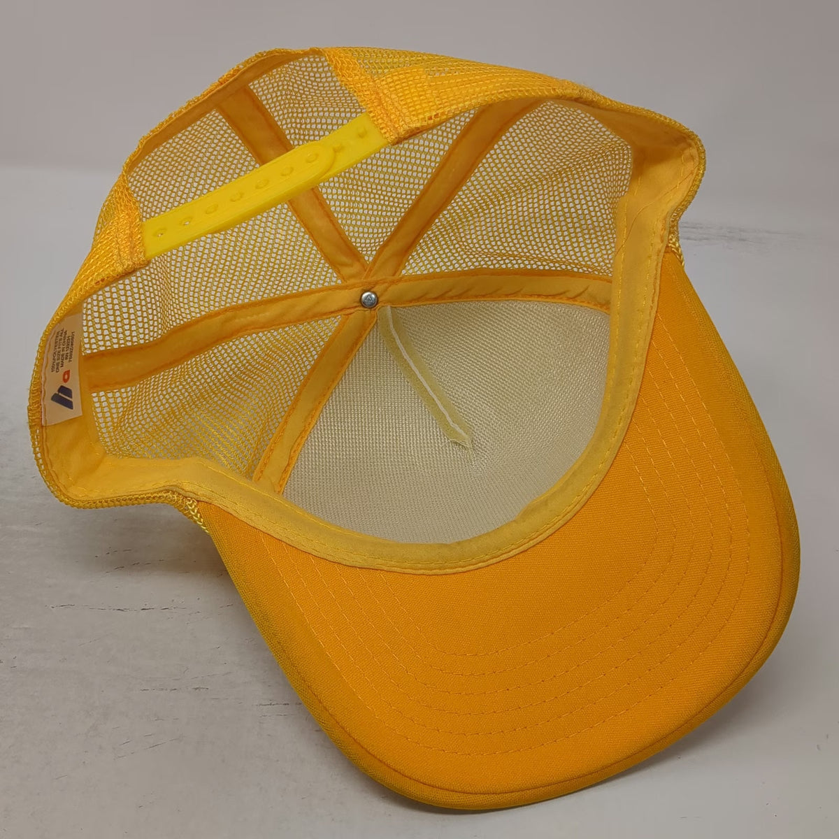 Headgear Trucker Hat Yellow White Maui Hawaii Goofy Foot Surf School One Size