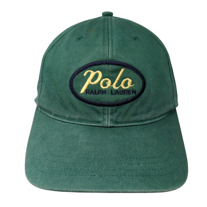Vintage Polo Sport Ralph Lauren Slideback Hat Green OSFA Embroidered Logo