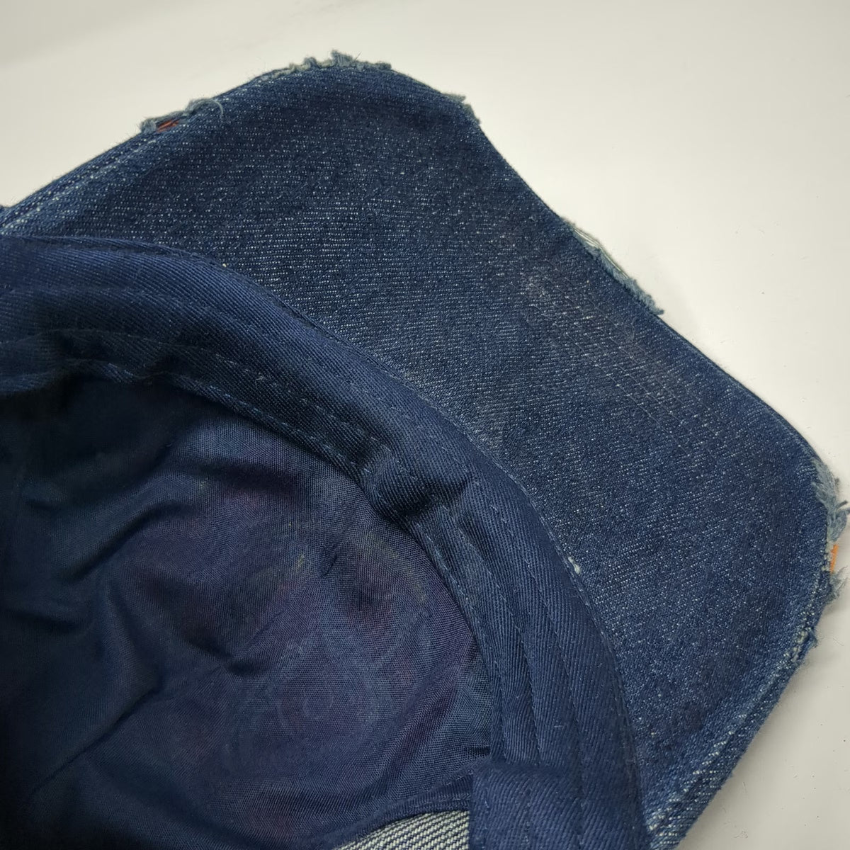 Hattitude 5 Panel Blue One Size Hat Embroidered Rose Distressed Denim Slideback