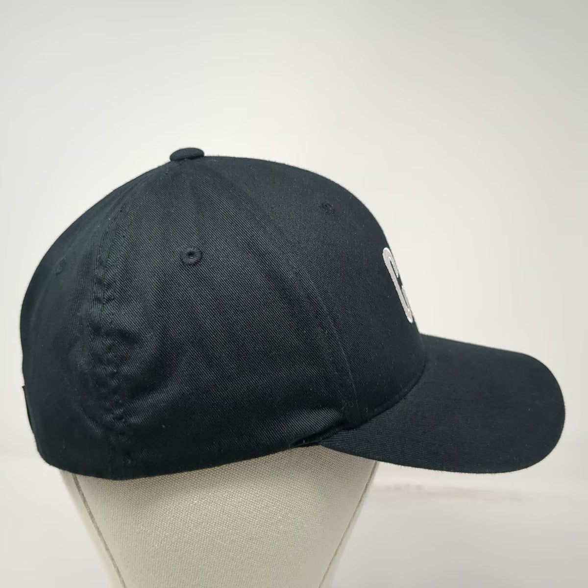 Caterpillar CAT Baseball Cap Black M Flexfit Authentic Workwear White Yellow Hat
