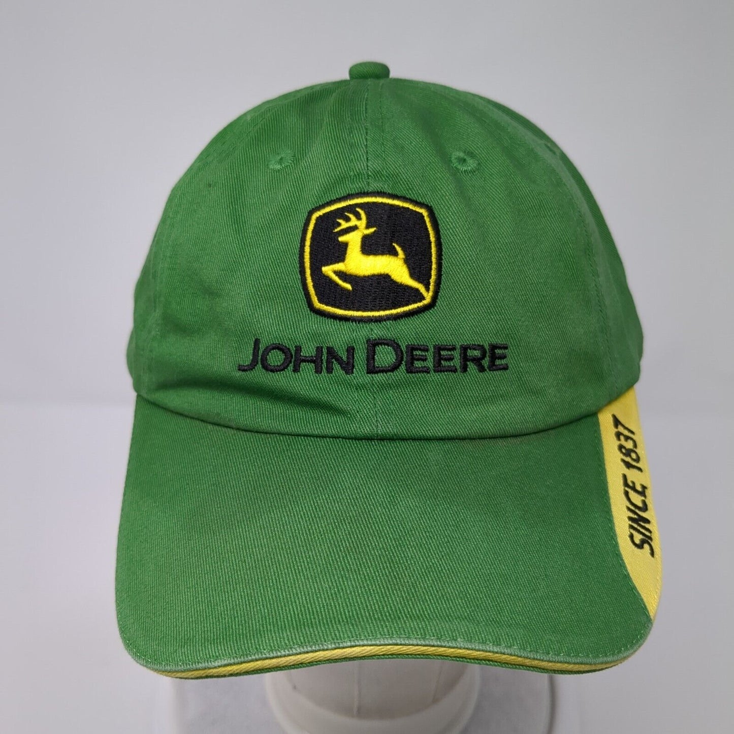John Deere Since 1837 Slideback Hat Green One Size Adjustable 6 Panel