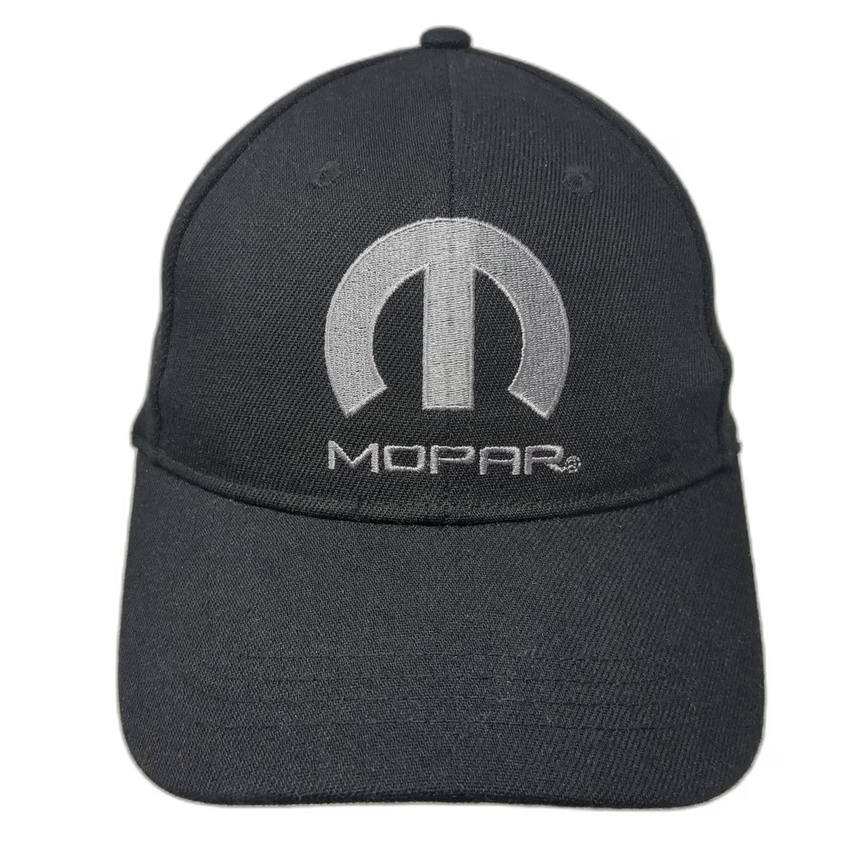 Open Road Brands Mopar Baseball Cap Black One Size Slideback Logo Polyester Hat