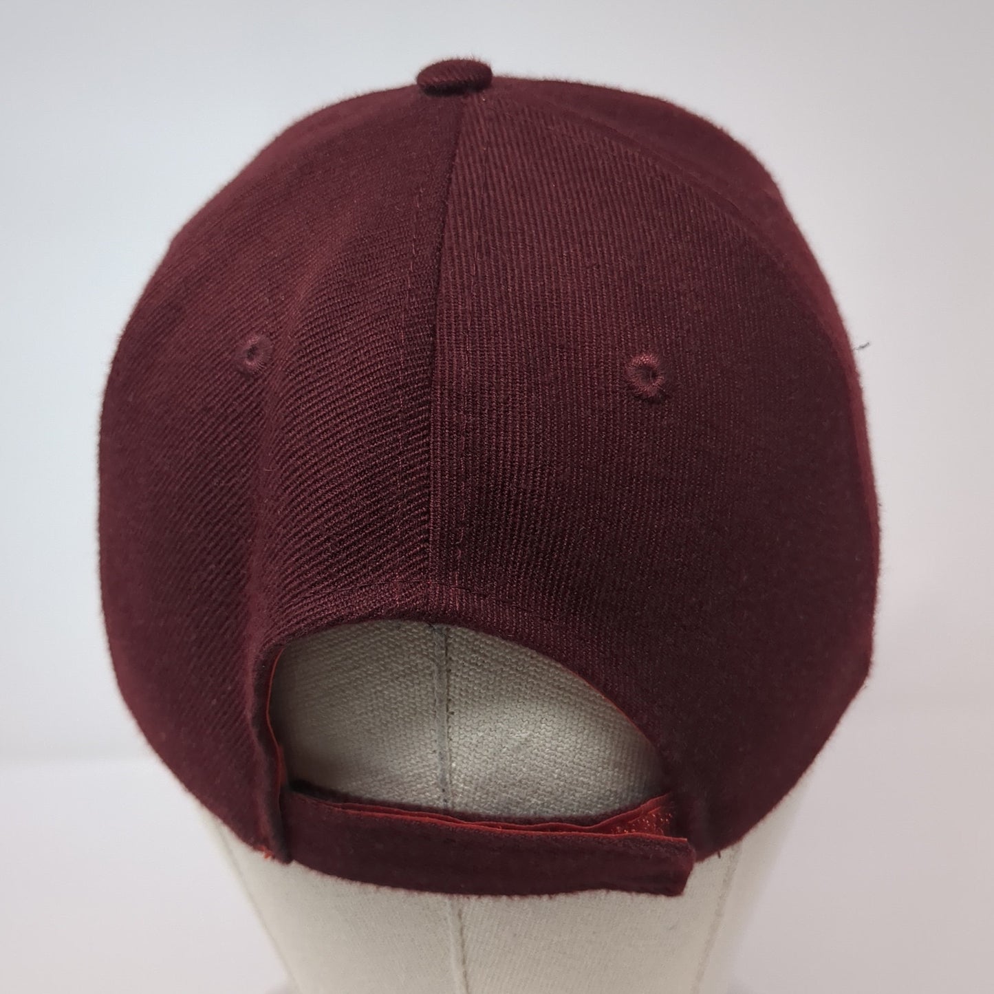 Sports Caps Strapback Hat Red One Size Solid Adjustable Blank Outdoor