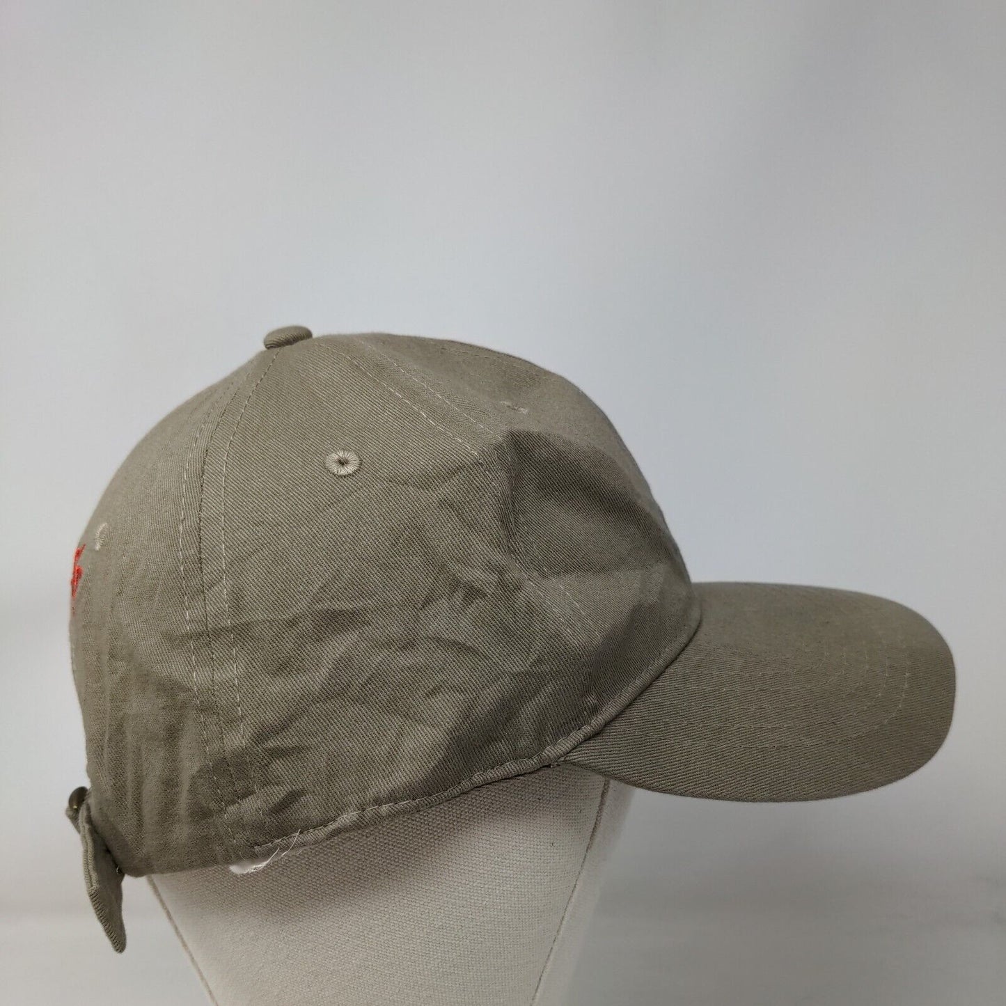 Bojangles Slideback Hat Tan One Size Embroidered Adjustable 6 Panel