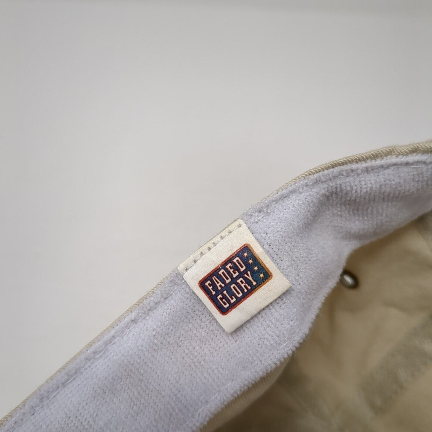 Faded Glory Strapback Hat Tan One Size Adjustable Blank Vent Holes