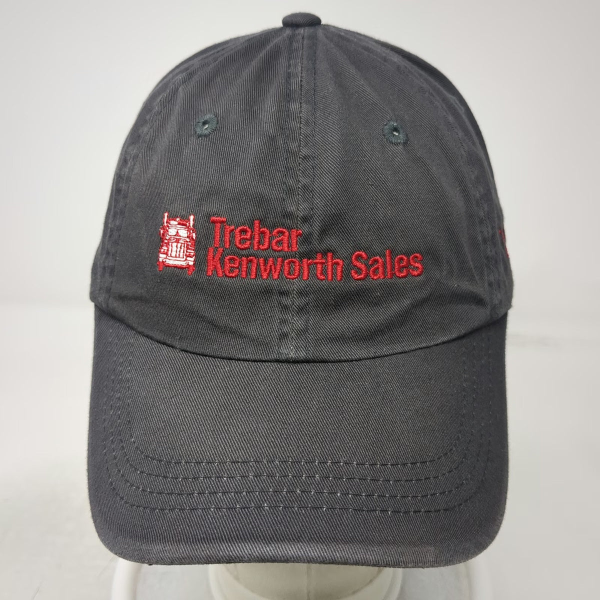 Port Authority Trebar Kenworth Sales Gray One Size Baseball Cap Strapback Hat