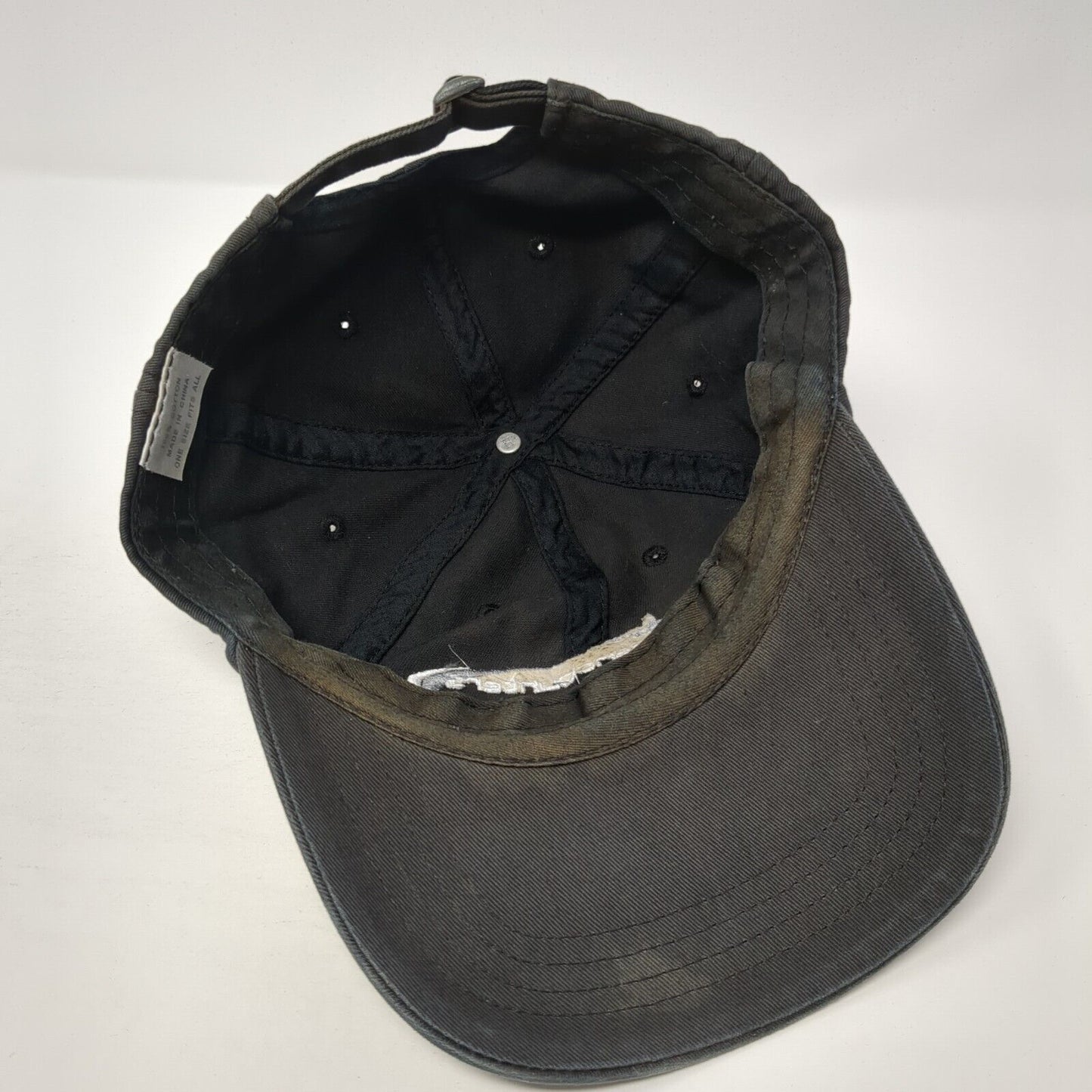 God Encounters Slideback Baseball Cap Black One Size Adjustable Embroidered
